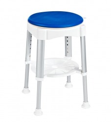 RIDDER - Stolička otočná, nastavitelná výška, biela/modrá (A0050401)