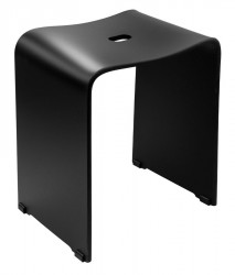 RIDDER - TRENDY kúpeľňová stolička 40x48x27,5cm, čierna mat (A211110)
