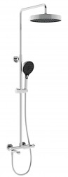 Rubineta - Sprchový termostatický nástenný set COSY-10 + STĹP RAINFALL, chróm (OLBACOS10RAIN)