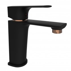 Rubineta - Umývadlová batéria MODENA-18 čierna-zlatá (OLBAMOD18BG)