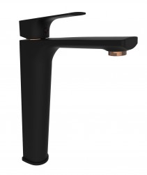 Rubineta - Umývadlová vysoká batéria MODENA-18D čierna-zlatá (OLBAMOD18DBG)