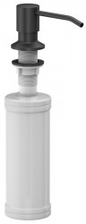 SAMONA - Zápustný dávkovač mydla, guľatý, ABS/čierna matná (31483503)