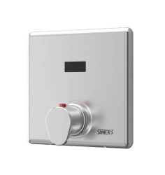 SANELA - Automatické ovládanie sprchy, s elektronikou ALS, s termostatom, 24 V DC, Bluetooth, nerezová (SLS 02TA)