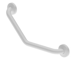 SANELA - Držadlo 47x19 cm, lomené, biela (SLZM 21W)