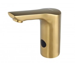 SANELA - Elektronický umývadlový ventil, batériové napájanie, matná zlatá (SLU 62GXB)