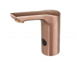 SANELA - Elektronický umývadlový ventil, batériové napájanie, ružové matné zlato (SLU 62FXB)