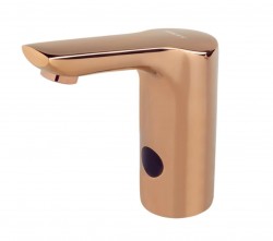 SANELA - Elektronický umývadlový ventil, batériové napájanie, ružové zlato (SLU 62FB)