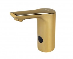 SANELA - Elektronický umývadlový ventil, sieťové napájanie, zlatá (SLU 62G)