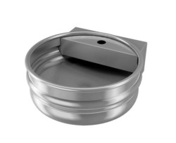 SANELA - Guľaté umývadlo KEG, 1 otvor na batériu, nehrdzavejúca oceľ (SLUN 77A)