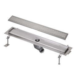 SANELA - Kúpeľňový žliabok z nehrdzavejúcej ocele do priestoru, dĺžka 85 cm, lesk (SLKN 17B)