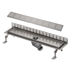 SANELA - Kúpeľňový žliabok z nehrdzavejúcej ocele k stene, dĺžka 75 cm, lesk (SLKN 06F)
