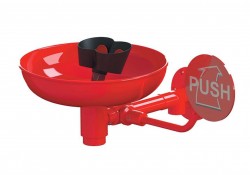 SANELA - Lékařské sprchy Nerezová očná sprcha s dvoma hlavicami, vaničkou a spúšťacou pákou (SLSN 20)