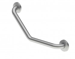 SANELA - Madla Držadlo 47x19 cm, lomené, matná nerezová (SLZM 21X)