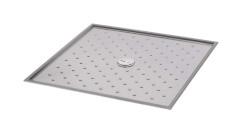 SANELA - Nerezová sprchová vanička 900x900 mm, antislip (SLSN 08)