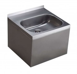 SANELA - Nerezová umyvadla Umývadlo, 400x390 mm, bez otvoru na batériu, matná nerezová (SLUN 13)