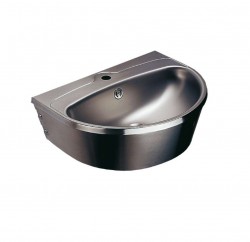 SANELA - Nerezová umyvadla Umývadlo 560x440 mm, s 1 otvorom na batériu, matná nerezová (SLUN 01)