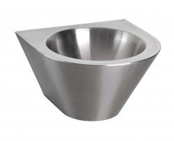 SANELA - Nerezová umyvadla Umývadlo z nehrdzavejúcej ocele kónické 320 mm, antivandal (SLUN 58)