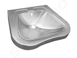 SANELA - Nerezová umyvadla Závesné umývadlo z nehrdzavejúcej ocele pre ľudí s telesným postihnutím (SLUN 66)
