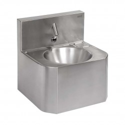 SANELA - Nerezová umyvadla Závesné umývadlo z nehrdzavejúcej ocele s elektronikou ALS, napájanie z batérie (SLUN 71EB)