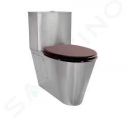 SANELA - Nerezová WC WC kombi pre ľudí s telesným postihnutím, antivandal, nehrdzavejúca oceľ (SLWN 16)