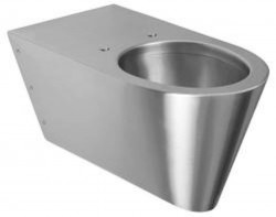 SANELA - Nerezová WC Závesné WC z nehrdzavejúcej ocele pre ľudí s telesným postihnutím (SLWN 11)