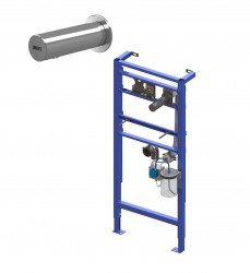 SANELA - Nerezové dávkovače Dávkovač mydla s elektronickým ovládaním a montážnym rámom SLR 24, sieťové napájanie, nerezová (SLZN 83ER)