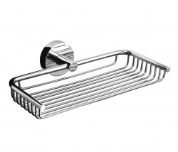 SANELA - Nerezové doplňky Nerezová mydlovnička s držiakom, lesklá nerezová (SLZD 19)