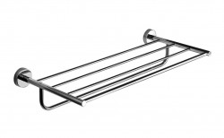SANELA - Nerezové doplňky Nerezová polička na uteráky s hrazdou, dĺžka 60 cm, lesklá nerezová (SLZD 37)