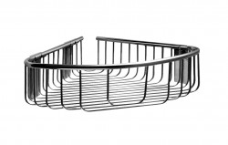 SANELA - Nerezové doplňky Nerezová rohová polička, lesklá nerezová (SLZD 26)