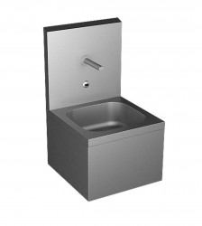 SANELA - Nerezové dřezy Drez z nehrdzavejúcej ocele, s automatickou batériou a integrovaným senzorom s elektronikou ALS, sieťové napájanie (SLUN 04E)