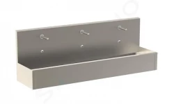 SANELA - Nerezové dřezy Závesný žľab z nehrdzavejúcej ocele, dĺžka 1900 mm, tri integrované elektroniky, matný (SLUN 81E)