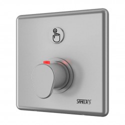SANELA - Nerezové příslušenství Sprchová armatúra s tlačidlom piezo – na dve vody, regulácia termostatom (SLZA 20PT)