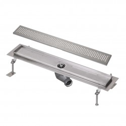 SANELA - Nerezové žlaby Kúpeľňový žliabok z nehrdzavejúcej ocele do priestoru, dĺžka 95 cm, mat (SLKN 04BX)