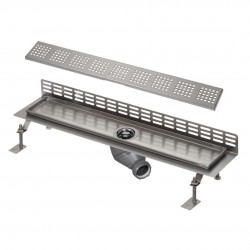 SANELA - Nerezové žlaby Sprchový žľab k stene, dĺžka 115 cm, lesklá nerezová (SLKN 08F)