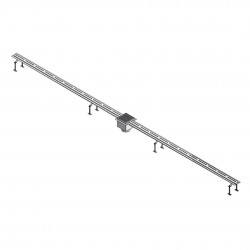 SANELA - Nerezové žlaby Štrbinový žliabok z nehrdzavejúcej ocele na kúpalisko, dĺžka 2 m (SLKN 01)