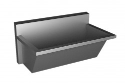 SANELA - Nerezové žlaby Umývací žľab z nehrdzavejúcej ocele lekársky, dĺžka 2250 mm, oceľ AISI 304 (SLUN 56)