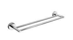 SANELA - Nerezový dvojitý držiak uterákov, dĺžka 60 cm, lesklá nerezová (SLZD 11)
