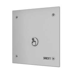 SANELA - Ovládanie sprchy s piezo tlačidlom, na 1 druh vody, napájanie zo siete, matná nerezová (SLS 01PA)