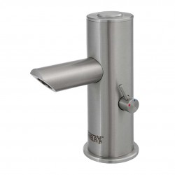 SANELA - Piezo baterie Nerezová umývadlová batéria Piezo, 2 druhy vody, batériové napájanie, antivandal (SLU 92PB)