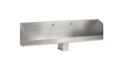 SANELA - Pisoárový žľab s elektronikou, dĺžka 2400 mm, napájanie z batérie, nerezová (SLPN 05EB)
