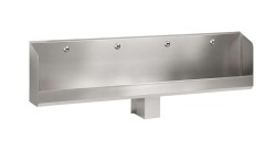 SANELA - Pisoárový žľab s elektronikou, dĺžka 2400 mm, napájanie zo siete, nerezová (SLPN 05E)