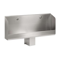 SANELA - Pisoárový žľab z nehrdzavejúcej ocele so skrytým splachovaním, dĺžka 1200 mm, 24 V (SLPN 03C)