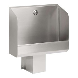 SANELA - Pisoárový žľab z nehrdzavejúcej ocele so skrytým splachovaním, dĺžka 600 mm, 24 V (SLPN 02C)