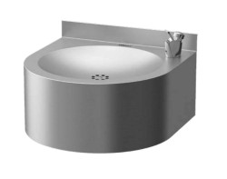 SANELA - Pitná fontánka s tlačnou armatúrou, matná nerezová (SLUN 14N)