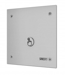 SANELA - Příslušenství Automatický splachovač WC s tlačidlom piezo, napájanie zo siete, nerezová (SLW 01PA)