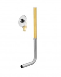 SANELA - Příslušenství Samozatvárací splachovač WC pod omietku, chróm (SLT 161W)