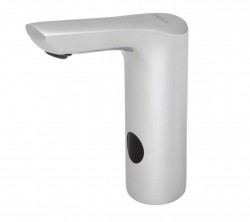 SANELA - Senzorové baterie Automatická umývadlová batéria, na 2 druhy vody, s batériovým napájaním, nerezová (SLU 62B)