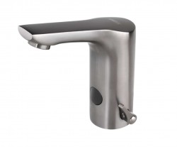 SANELA - Senzorové baterie Elektronická umývadlová batéria, batériové napájanie, metal grey matt (SLU 76HXB)