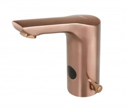 SANELA - Senzorové baterie Elektronická umývadlová batéria, batériové napájanie, ružové matné zlato (SLU 76FXB)