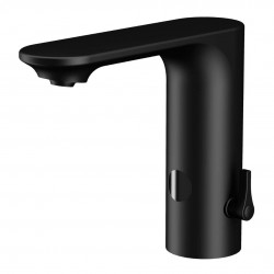 SANELA - Senzorové baterie Elektronická umývadlová batéria, napájanie z batérie, čierna (SLU 63VB)